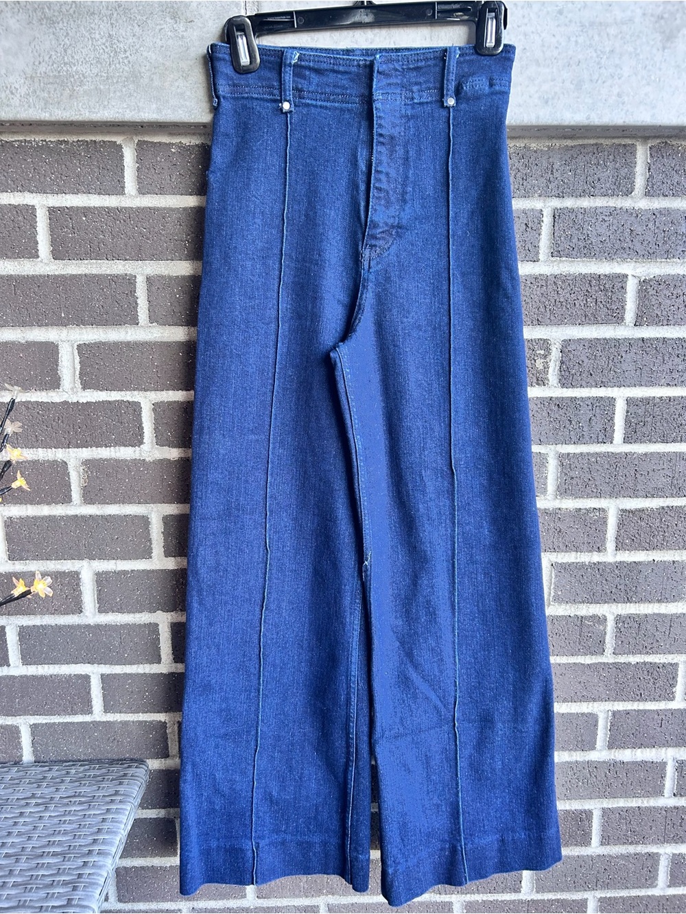 ZARA Woman ZW Collection Wide Leg Premium Denim Jeans - US 2